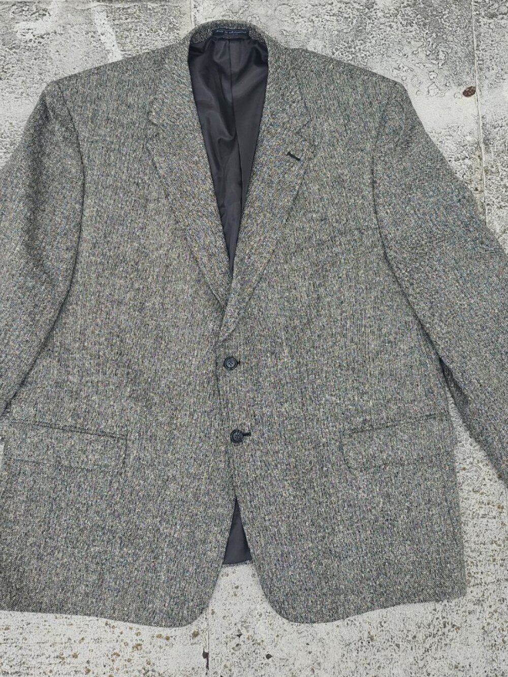 Bert Pulitzer Men Blazer Sport Coat 100% Silk Jacket Two Button Gray Size 52